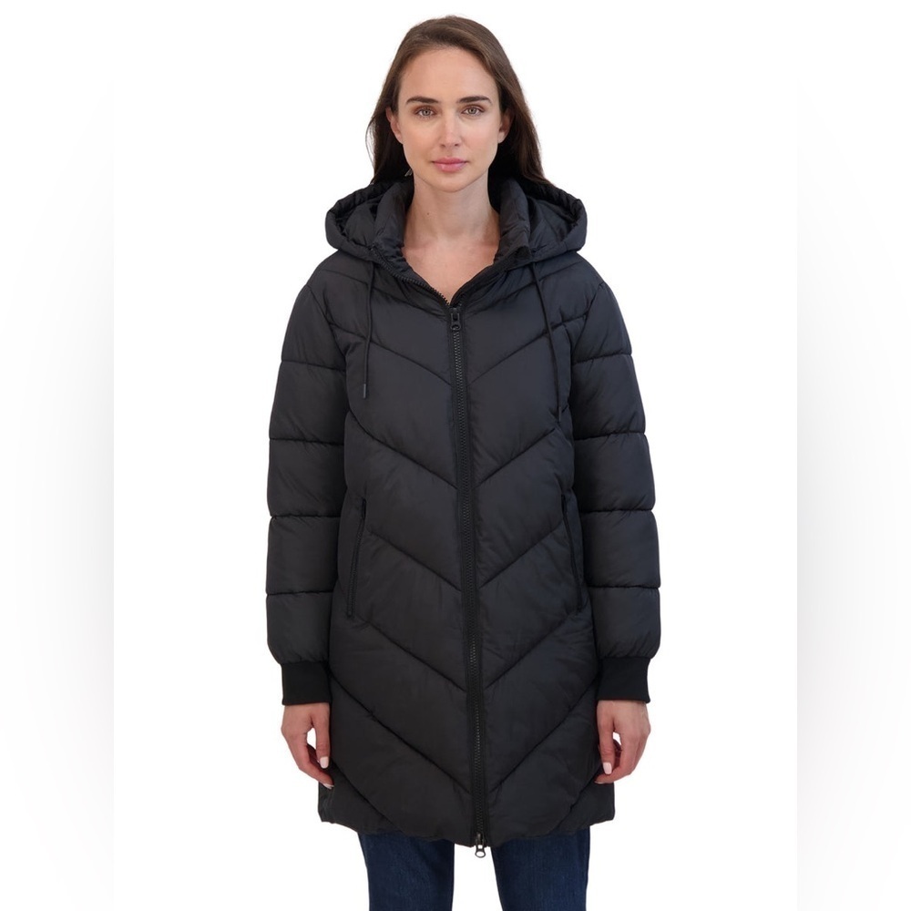 SEBBY JUNIOR'S 3/4 QUILTED JACKET WITH HOOD coat jacket